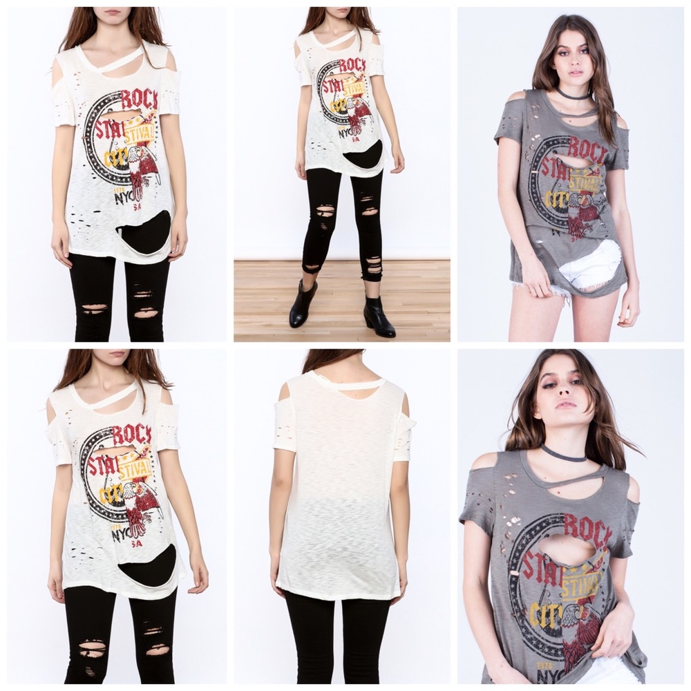 Emory Park Heavily Distressed Shredded Shirt